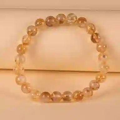 琦珂 有钱花财源滚滚吸金招米 暴富好运金发晶时来运转八方来财闪耀小众寓意 水晶 手串 女款