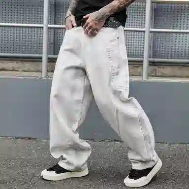 PANDA ADEVIL Baggy Pants White