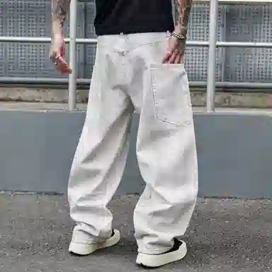 PANDA ADEVIL Baggy Pants White