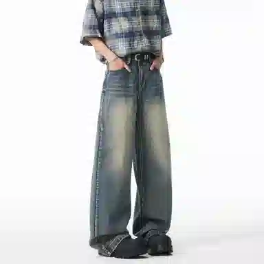 KEIRANDUN Loose Straight Vintage Jeans