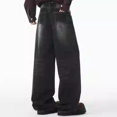 KEIRANDUN Loose Straight Vintage Jeans
