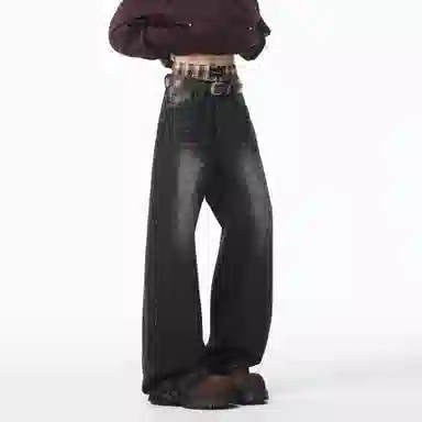 KEIRANDUN Loose Straight Vintage Jeans