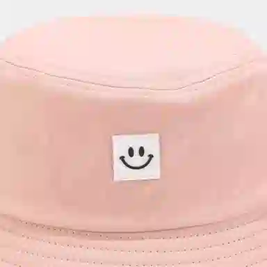 木林森 春夏季笑脸图标时尚简约盆帽学户外出游学生休闲百搭遮阳帽遮阳大头围显脸小水桶帽 棉 渔夫帽 男女同款情侣款