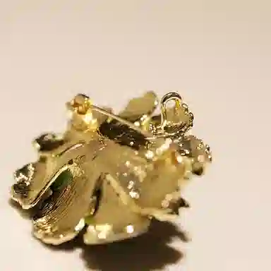 山一丸 复古多层立体牡丹花淡水珍珠 铜 胸针 女款