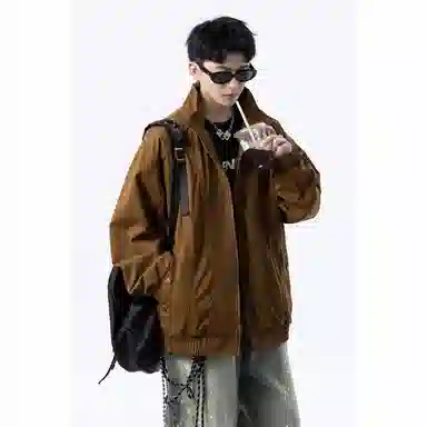 颂希尔 美式工装飞行员高街潮牌百搭休闲设计感夹克外套 男女同款