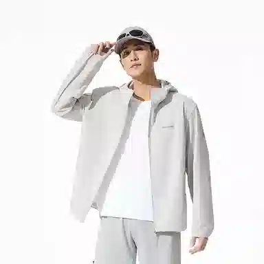 波司登 纯色防紫外线凉感防泼水双头拉链连帽夏季防晒服 男款