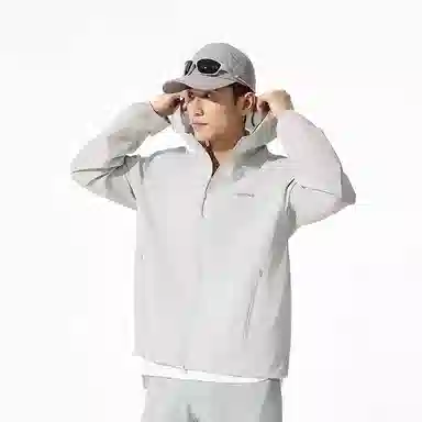 波司登 纯色防紫外线凉感防泼水双头拉链连帽夏季防晒服 男款