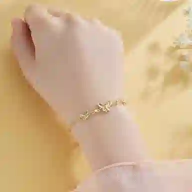 梵星饰季 花繁蝶欢 新中式国潮风轻奢时尚简约小众设计高级感 日常百搭 合金 手链 女款