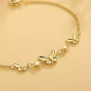 梵星饰季 花繁蝶欢 新中式国潮风轻奢时尚简约小众设计高级感 日常百搭 合金 手链 女款