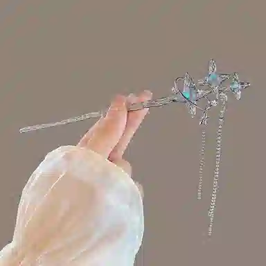 贯古今 高级感星空流苏 清冷新中式现代头饰 古风国风簪子 合金 发簪 女款