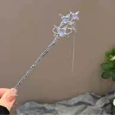 贯古今 高级感星空流苏 清冷新中式现代头饰 古风国风簪子 合金 发簪 女款