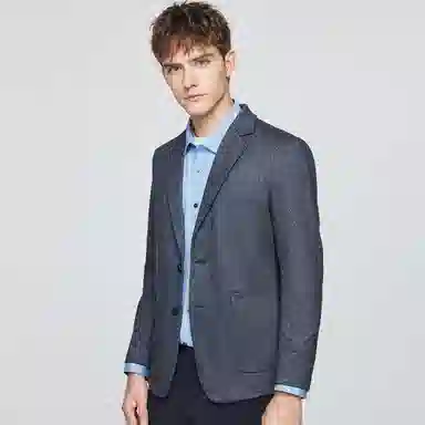 红豆 商务休闲挺括易打理西装 男款 灰蓝