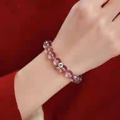 一世倾 转运珠 新中式国潮生肖本命年蛇年转运学业上岸九紫离火护身符温柔百搭色圆润通透好运天然 紫水晶 手串 男女同款情侣款