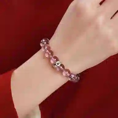 一世倾 转运珠 新中式国潮生肖本命年蛇年转运学业上岸九紫离火护身符温柔百搭色圆润通透好运天然 紫水晶 手串 男女同款情侣款