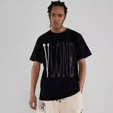 VLONE 3M Reflective Logo Tee Black Grey