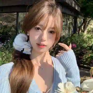 丹琴 法式温柔简约 少女花边双层大肠韩系气质大号高级感丸子头发饰发绳 蕾丝 发圈 女款