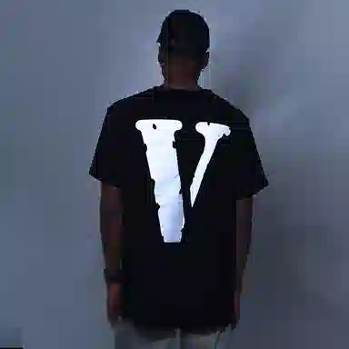 VLONE 3M Reflective Logo Tee Black Grey