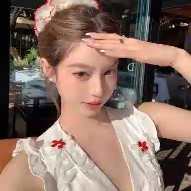 丹琴 法式温柔简约 少女花边双层大肠韩系气质大号高级感丸子头发饰发绳 蕾丝 发圈 女款