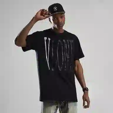 VLONE 3M Reflective Logo Tee Black Grey