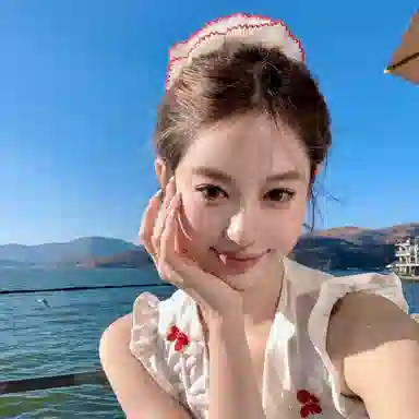 丹琴 法式温柔简约 少女花边双层大肠韩系气质大号高级感丸子头发饰发绳 蕾丝 发圈 女款