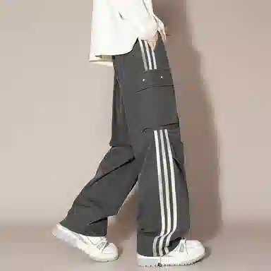 国际米兰足球俱乐部 伞兵多口袋休闲直筒宽松工装裤 男女同款