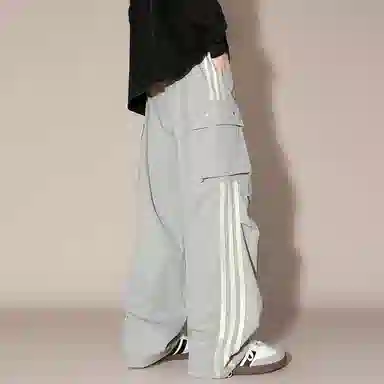 国际米兰足球俱乐部 伞兵多口袋休闲直筒宽松工装裤 男女同款