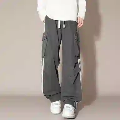 国际米兰足球俱乐部 伞兵多口袋休闲直筒宽松工装裤 男女同款