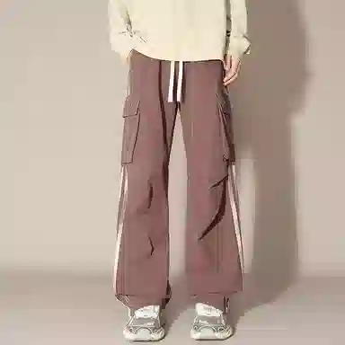 国际米兰足球俱乐部 伞兵多口袋休闲直筒宽松工装裤 男女同款