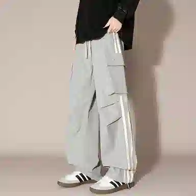 国际米兰足球俱乐部 伞兵多口袋休闲直筒宽松工装裤 男女同款