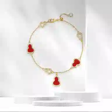 星珍思 福禄葫芦 新中式国潮轻奢复古高级感手饰 小众设计日常通勤百搭#好运 合金 手链 女款