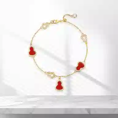 星珍思 福禄葫芦 新中式国潮轻奢复古高级感手饰 小众设计日常通勤百搭#好运 合金 手链 女款