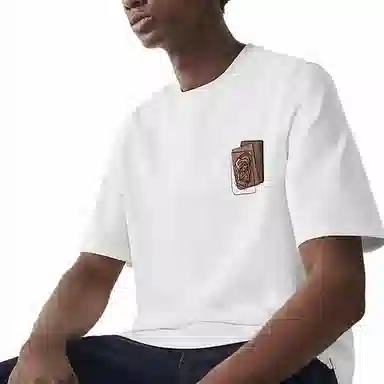 Hermes SS23 Leather Patch Tee White