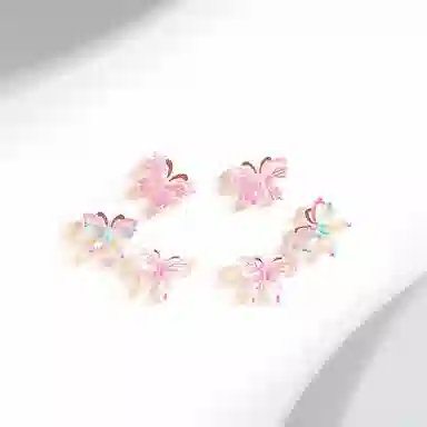 迎百宝 接住招财蝴蝶玄学 好运 轻奢气质梦幻少女感灵动优雅在逃公主修饰脸型耳饰套装 蝴蝶仙子浪漫氛围感耳钉 男女同款情侣款