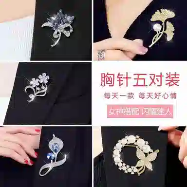 缔晶 森系精致时尚套装 优雅清新春夏配饰礼盒 合金 胸针 女款