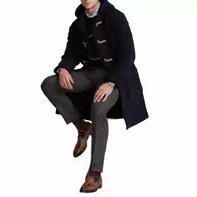 Polo Ralph Lauren FW24 Navy Wool Duffle Coat