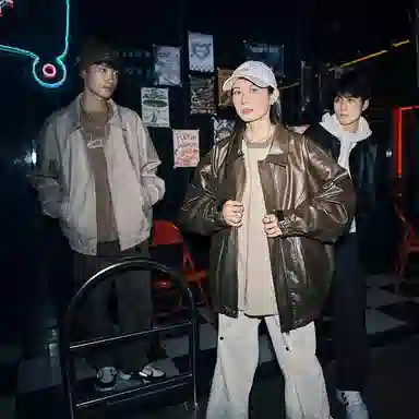 NBNO Classic Biker Leather Jacket