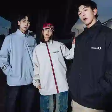 王者荣耀 鲁班七号星空梦想款 美式复古高街纯色设计字母户外防风潮流休闲宽松立领工装机能风无性别通勤舒适夹克外套 男女同款