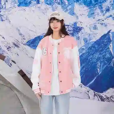 NBNO Retro Letter Logo Baseball Jacket Set