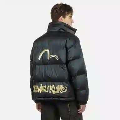 EVISU FW22 Logo Embroidered Jacket Black