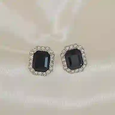 彤彤兔 方形镶嵌 合金 耳钉 女款