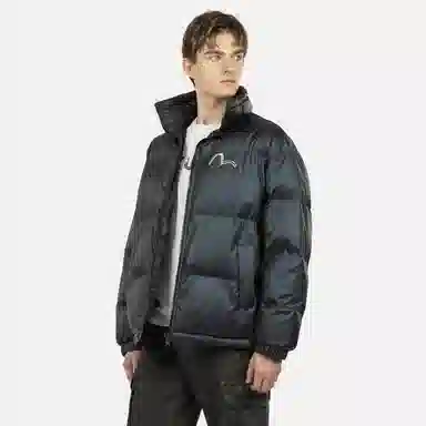 EVISU FW22 Logo Embroidered Jacket Black