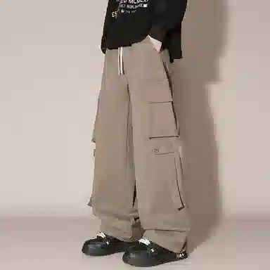 国际米兰足球俱乐部 美式纯色简约多口袋百搭系带直筒工装裤 男女同款