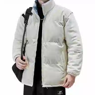 两面穿轻盈不臃肿加绒加厚防寒防水舒适吸汗保暖滑雪徒步宽松立领棉服 男款