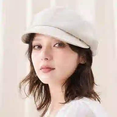 玖慕 透气薄款报童帽八角帽画家帽 亚麻 贝雷帽 女款