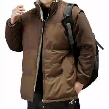 两面穿轻盈不臃肿加绒加厚防寒防水舒适吸汗保暖滑雪徒步宽松立领棉服 男款