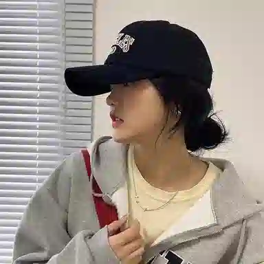 浪莎 美式街头刺绣软顶弯檐显脸小 棉 鸭舌帽 男女同款情侣款