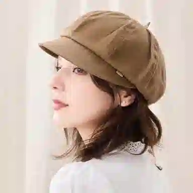 玖慕 透气薄款报童帽八角帽画家帽 亚麻 贝雷帽 女款