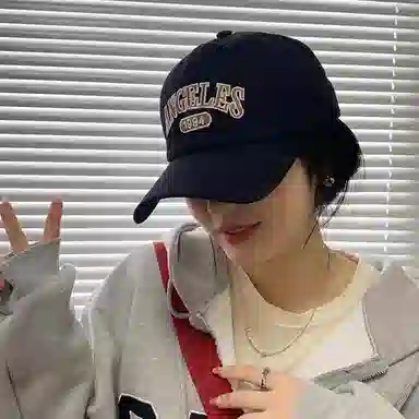 浪莎 美式街头刺绣软顶弯檐显脸小 棉 鸭舌帽 男女同款情侣款