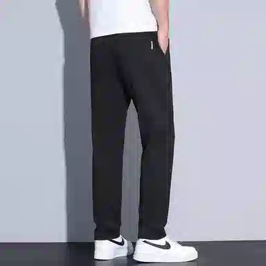 【dme】 纯色商务时尚透气舒适简约直筒垂感中腰系带休闲裤 男女同款