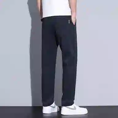 【dme】 纯色商务时尚透气舒适简约直筒垂感中腰系带休闲裤 男女同款